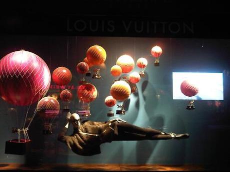 Louis Vuitton Window display at Printemps Departement store, Paris.