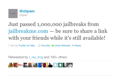 JailbreakMe.com has jailbroken 1Million+ devices