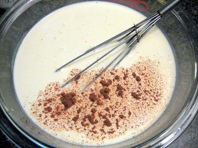 Tres leches - Whip together the 'milks' and nutmeg