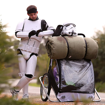 Imperial Trooper Takes A Charitable Stroll