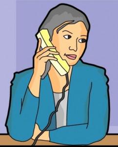 woman getting a call