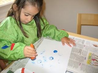 Print making using vegetables