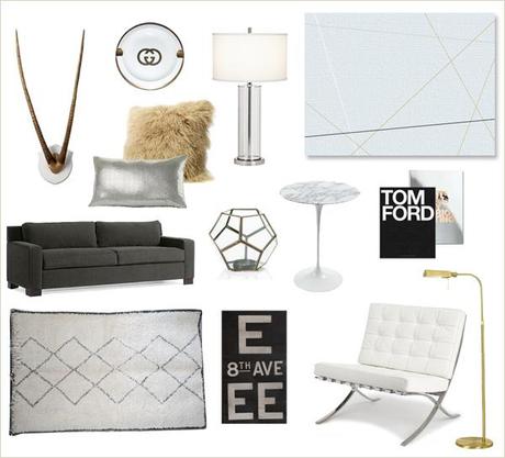 Latest Living Room Thoughts: Organic Modern Neutral Glam?