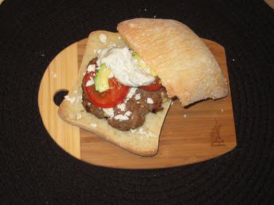 Refreshing Greek Burger with Feta and Tzatziki