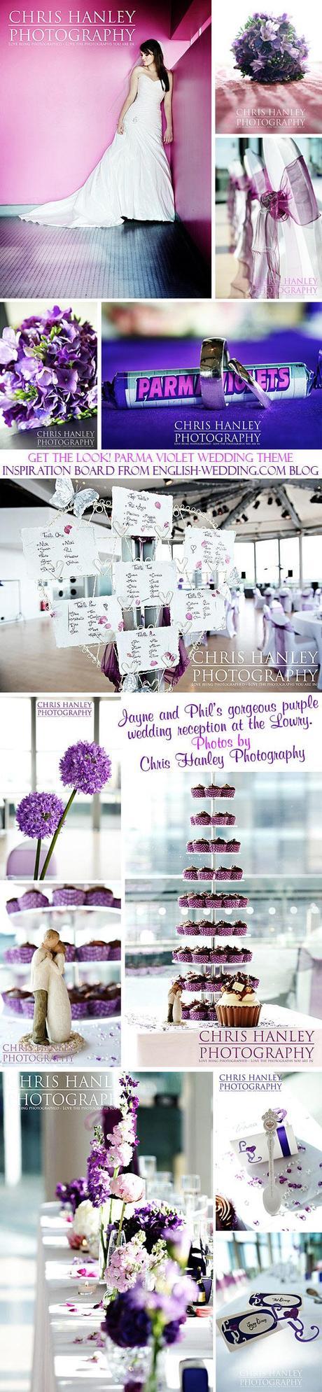 Parma violet wedding inspiration board in purple