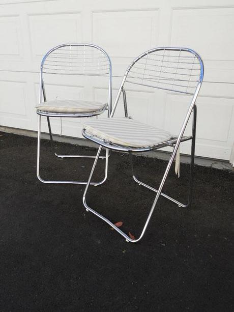 Flea Market Chrome Folding Chairs