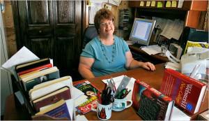 The inspiration behind True Blood, Charlaine Harris, at her home