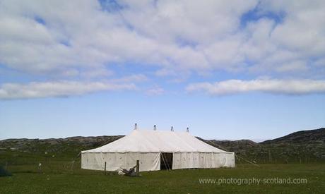 Photo - the Taransay fiddle camp marquee