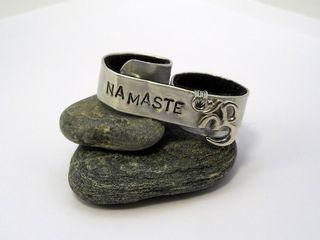 Namaste Two Finger Banner Ring