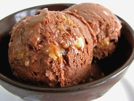 Chocolate Ice Cream with Hazelnut Coffee Caramel