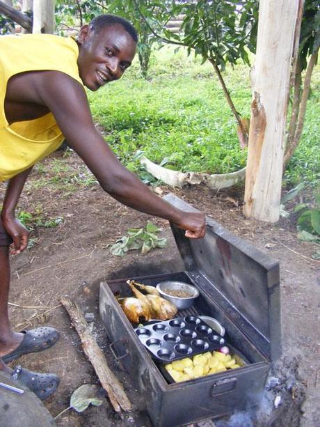 A Kibale Forest special! The metal trunk turned oven worked a treat. Uganda travel blog