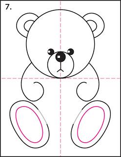 How to Draw a Valentine Teddy Tutorial