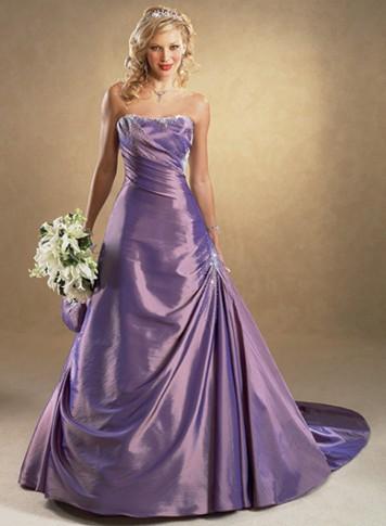 Gown Wedding Dress on Strapless A Line Corset Back Taffeta Wedding Dresses  Cw0003