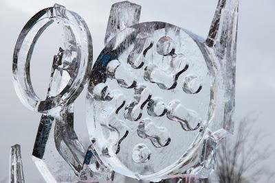 Ice sculpting in Docklands