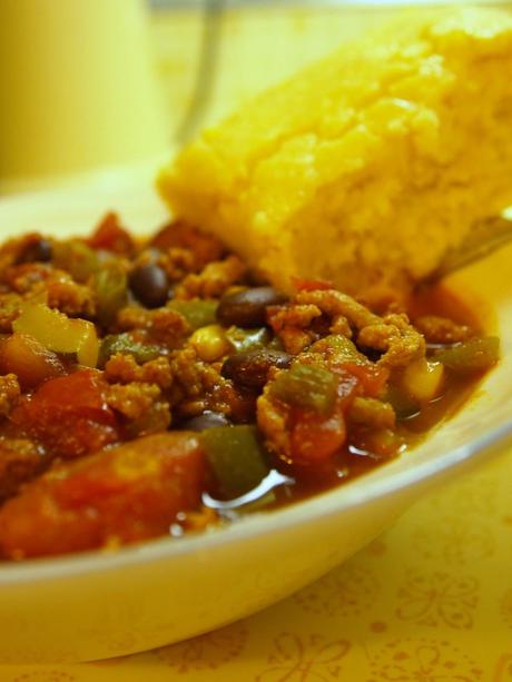 Three Pepper Slow Cooker Turkey Chili