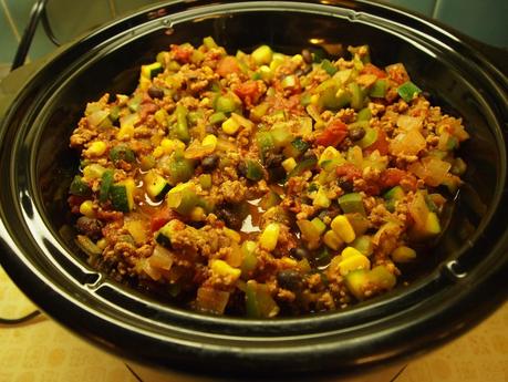 Three Pepper Slow Cooker Turkey Chili