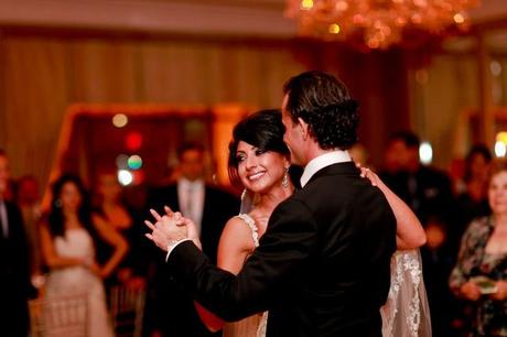 groom and bride dance at wedding