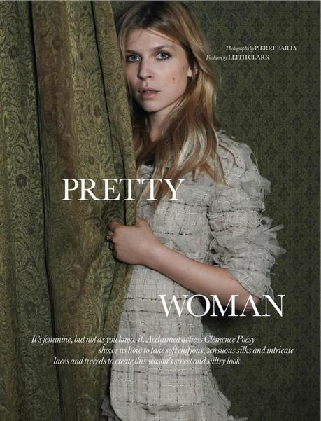 Clemence Poesy by Pierre Bailly for Elle UK March 2012  720x941 Clemence Poesy by Pierre Bailly for Elle UK March 2012 