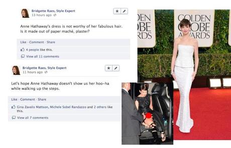 Anne Hathaway 2013 Golden Globes