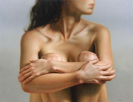 Omar Ortiz - woman on a pedestal - hyperrealism unchained