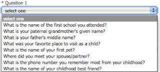 What is your father's middle name? your first pet? your best friend?