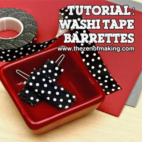 washi tape barrettes