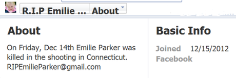 RIP Emilie Parker page