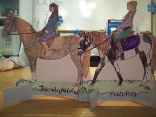 Paper horses of Isabel and Princess Katie
