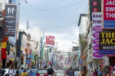 Commercial Street—Bangalore's shopping district.