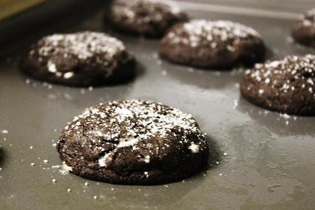 Chocolate Marshmallow Crinkle Cookies