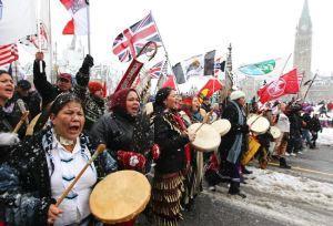 Thousands of First Nations 'Idle No More' protesters demand meeting