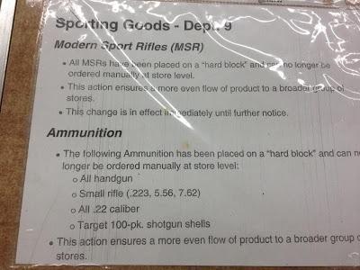 Photo- Texas Walmart Sign - Hard Block On Manual Guns And Ammo Orders Effective Immediately