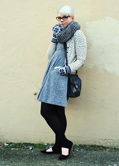 fleur d'elise, fair isle, winter, fashion, seattle, madewell dress, uniqlo