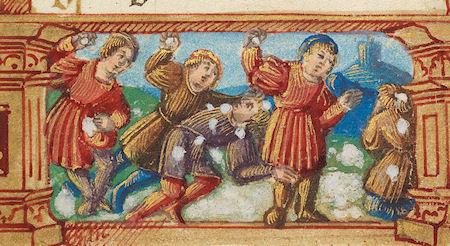 Snowball Fights In Medieval Art