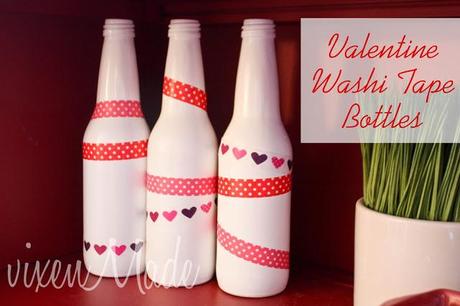 Valentine Washi Tape Bottles