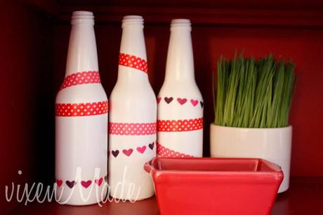 Valentine Washi Tape Bottles