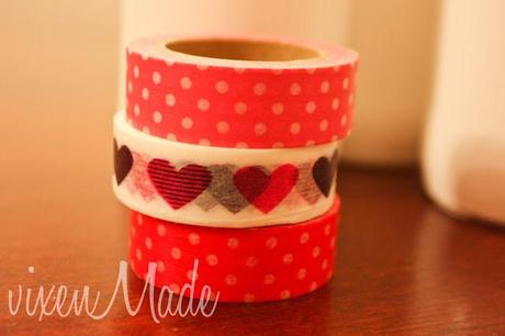 Valentine Washi Tape Bottles