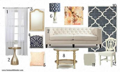 Design Board (glam living room)