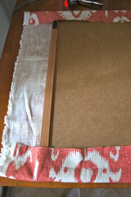 Fabric Covered Cork Board (Home Office Progress)