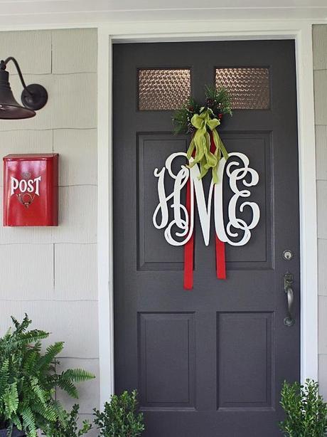 Front Door Christmas Decorating