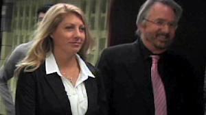 Stacie Halas with her attorney