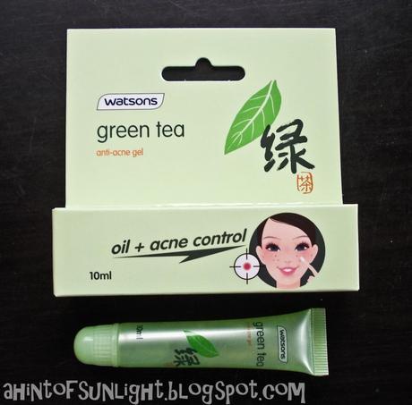 Watsons Green Tea Anti Acne Gel Review