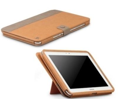 Zenus Masstige E-Note Diary leather case for Samsung Galaxy Note 10.1 - Beige / Brown 