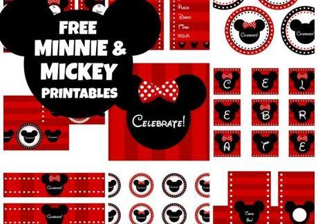 Free MICKEY & MINNIE MOUSE Party Printables