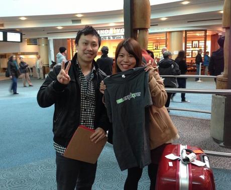 Aya arrives at YVR