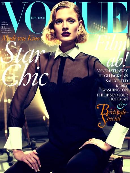 Cover- Constance Jablonski by Alexi Lubomirski for Vogue Germany February 2013