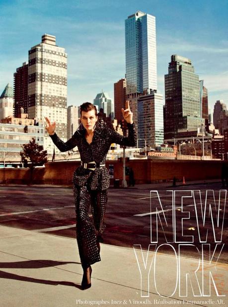 Milla Jovovich by Inez & Vinoodh for Vogue Paris February 2013