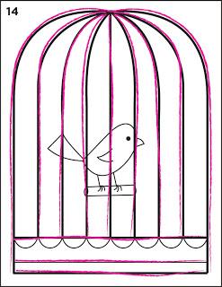 Bird in a Cage Watercolor Tutorial