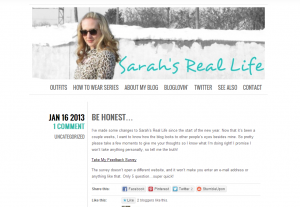 Indiana Blogs: Sarah's Real Life
