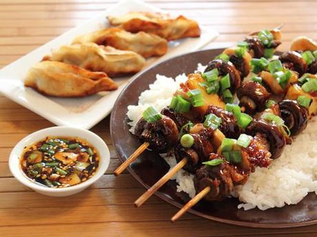 Creative Cooking Crew: Vegan Challenge - Mixed Mushroom Yakitori and Mushroom Scallion Potstickers